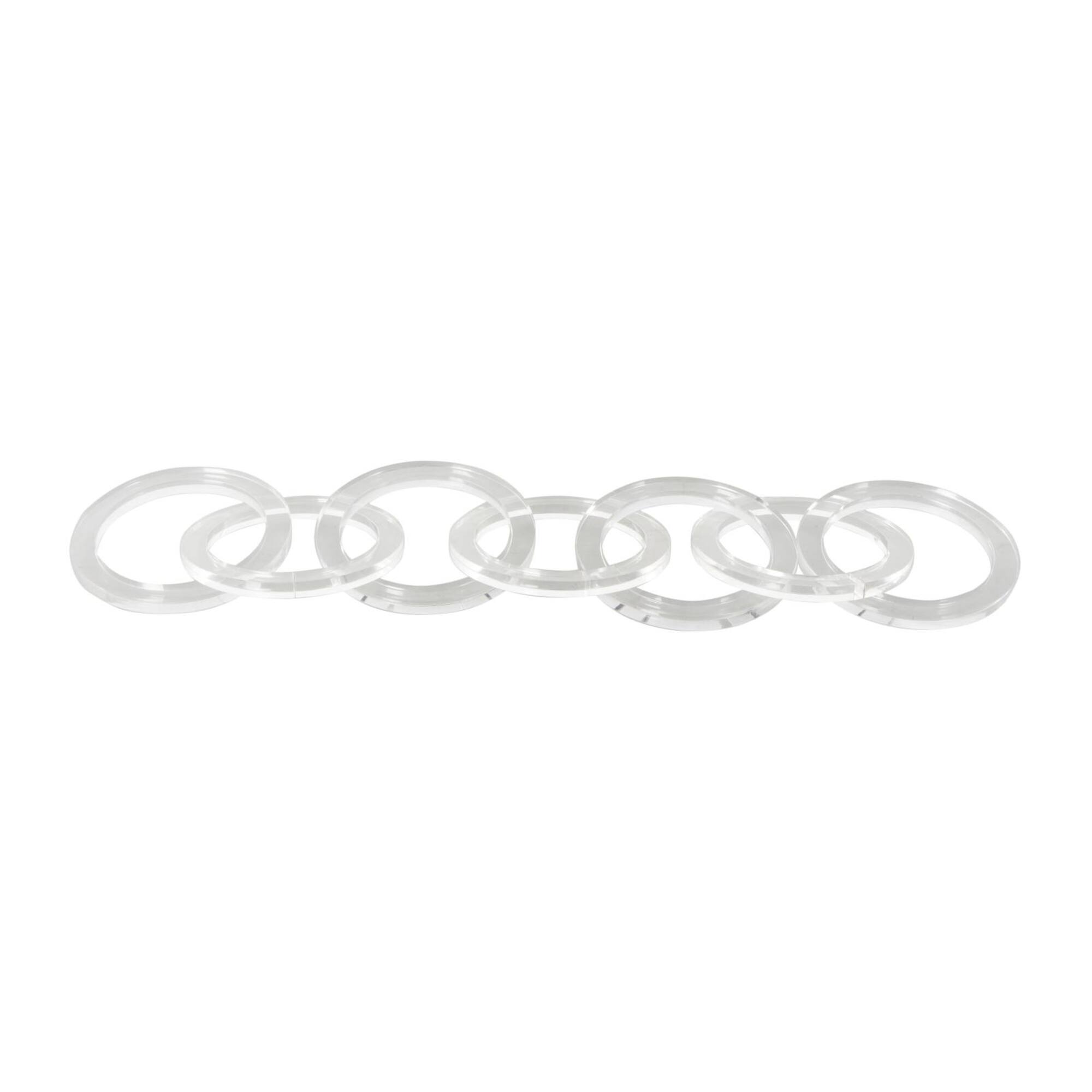 21" Clear Acrylic Plastic Chain Circular Link Sculpture